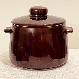 Vintage WESTBEND 2 Quart Glazed Clay Baking /Bean Pot ~ MCM 1950's - 1960's